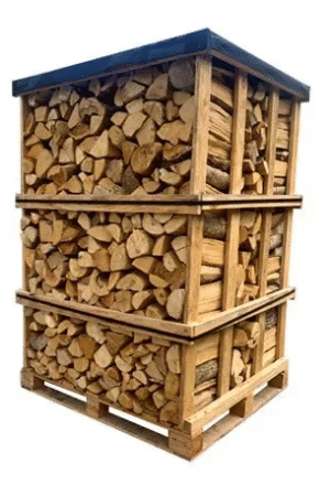 1 m Premium Brennholz Hartholz – 2 Raummeter auf Palette | Französische Qualität